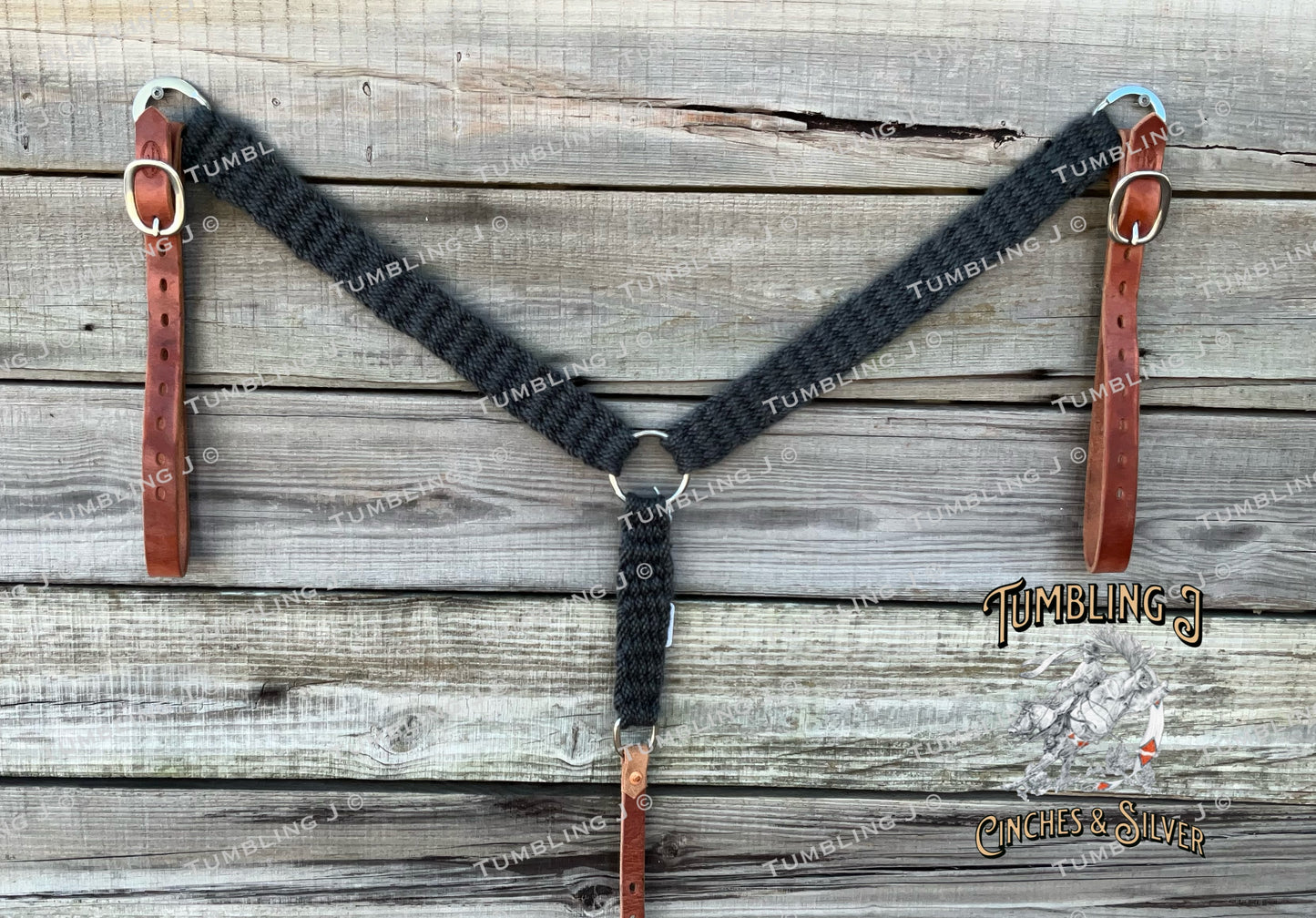 36” Charcoal Grey Alpaca RCH breast collar