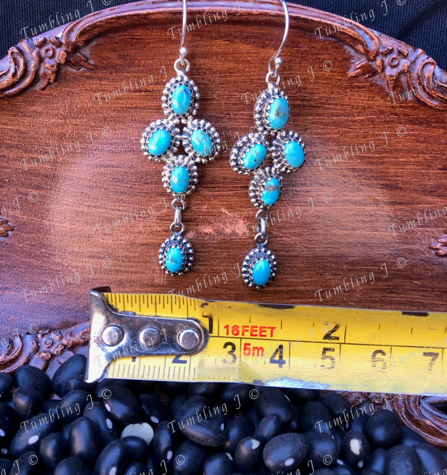 Kingman Oval Drop Chandelier Earrings