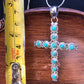 Kingman Turquoise Cross Pendant