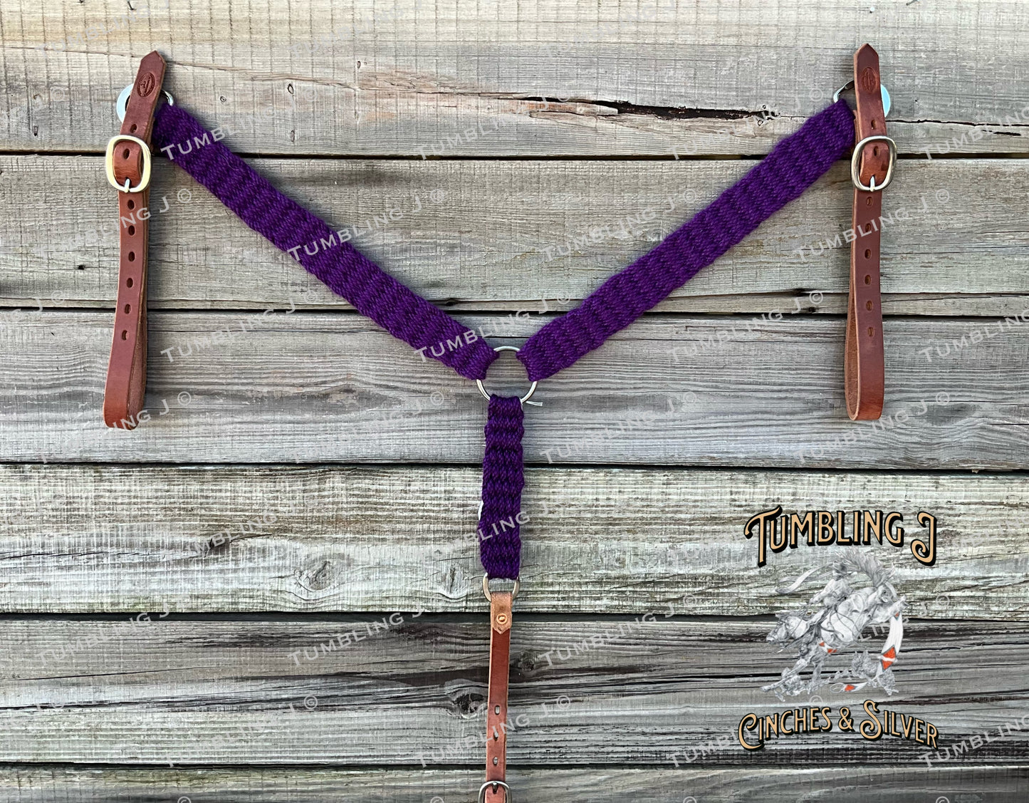 36” Purple Mohair RCH breast collar