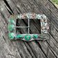 Sonoran Mountain floral belt buckle